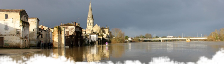 Crue de la Garonne à Langon